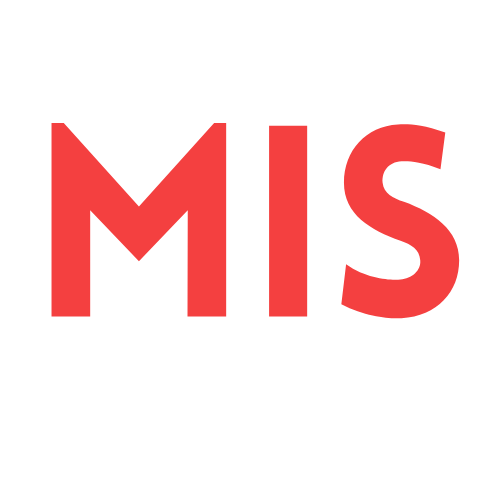MIS logo red letters